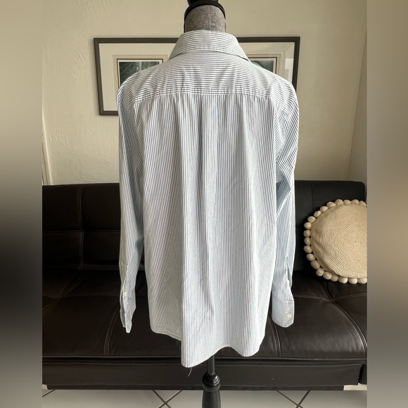 Women’s Striped Button Up Blouse - Picture 6 of 9